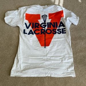 University of Virginia lacrosse tshirt white EUC